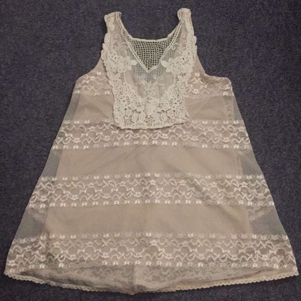 lace/crochet tank top